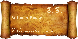 Brindza Beatrix névjegykártya
